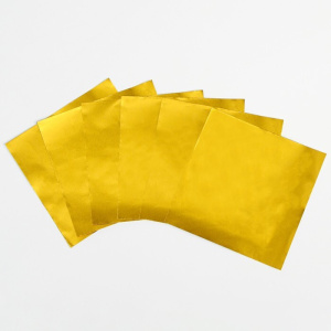 Фольга для конфет ЗОЛОТО 10х10см (100 штук)