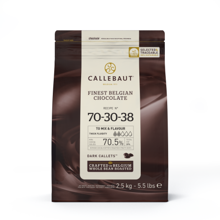 Горький шоколад 70,5% Callebaut 2,5кг