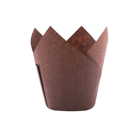 Бумажные капсулы Тюльпан 50х80 мм коричневые (20 штук)
