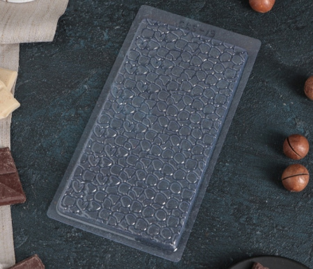 Пластиковая форма для шоколада "Плитка Пористая" 19х9,5см