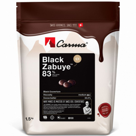 Горький черного цвета шоколад CARMA в монетах BLACK ZABUYE 83% какао 1,5кг