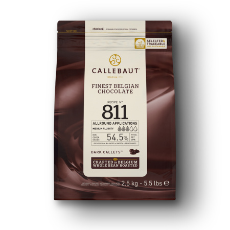 Темный шоколад Callebaut 54,5% 2,5кг