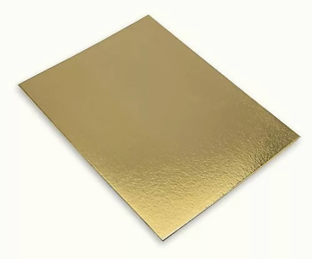 Подложка для торта 300х400мм золото/серебро (усиленная 1,5мм)