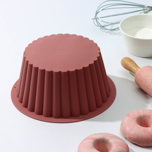 Форма силиконовая для выпечки РИФЛЕНЫЙ КРУГ D18,5см