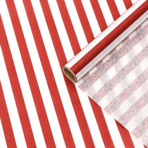 Бумага силиконизированная КРАСНАЯ в полосочку 0,38м (длина 5м) Бумага силиконизированная КРАСНАЯ в полосочку 0,38м (длина 5м)