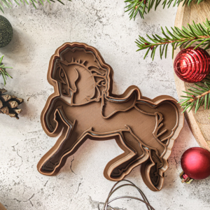 Штамп для печенья с вырубкой ЛОШАДКА 2