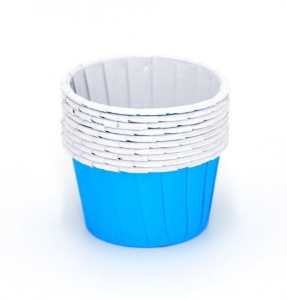 Бумажные формы "Маффин" 50х40 ГОЛУБЫЕ ламинированные 20 штук