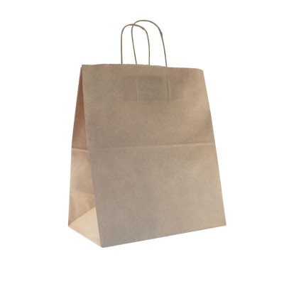 Пакет крафтовый 220х120х250мм с ручками МАЛЕНЬКИЙ Пакет крафтовый 220х120х250мм с ручками МАЛЕНЬКИЙ