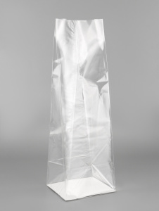 Пакет с жестким дном 14х14х45см (прозрачный) 1 штука