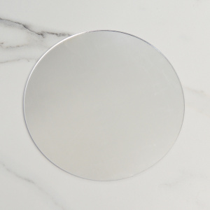 Топпер акриловый зеркальный КРУГ Зеркало 14см серебро