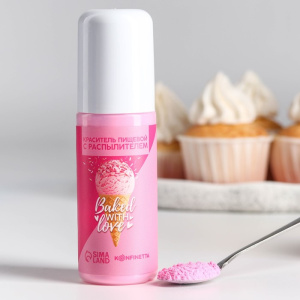Краситель сухой с распылителем Baked with love РОЗОВЫЙ 50 грамм11