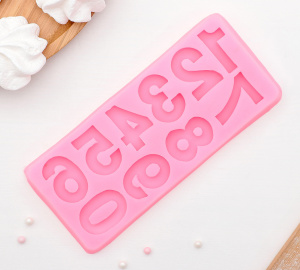 Силиконовый молд Цифры 17,5х7,6см