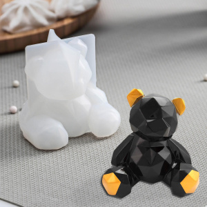 Силиконовый молд Геометрический мишка 3D