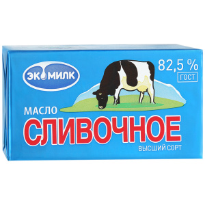 Масло сливочное Экомилк 82,5% 180 грамм