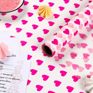 Бумага силиконизированная с СЕРДЕЧКАМИ 0,38м (длина 5м) Бумага силиконизированная с СЕРДЕЧКАМИ 0,38м (длина 5м)