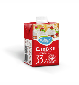 Сливки Чудское Озеро 33% 0,5л