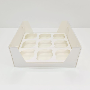Коробка на 9 капкейков с прозрачной крышкой 235х235х95мм