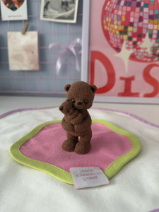 Фигурка из шоколадной глазури МИШКА ТЕО С МАМОЙ 3,5х4х8см КОРИЧНЕВЫЙ