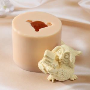 Силиконовый молд СОВА С КНИГАМИ 8х7х8,5см