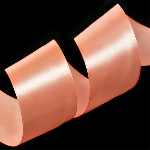 Лента атласная 5см персиковый (катушка 27,4м) 3068