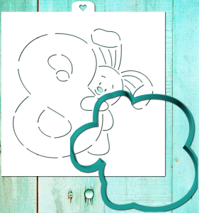 Форма с трафаретом Зайка (8 марта) 10см