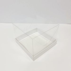 Коробка для торта 160х160х120 с прозрачной крышкой