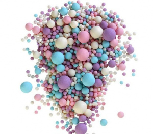 Драже зерновое в глазури МАТОВОЕ (розов, сирен, голуб, белоснеж) микс №087М (75 грамм)