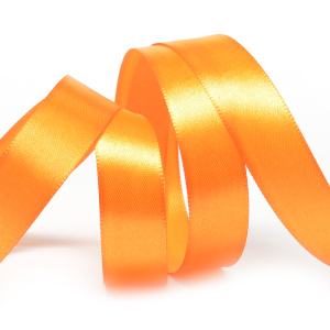 Лента атласная 2см ярко-оранжевая (катушка 27,4м) 3020
