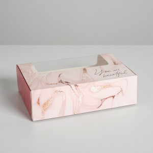 Коробка на 5 эклеров YOU ARE BEAUTIFUL 25,2х15х7см