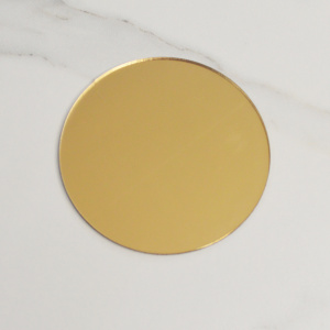 Топпер акриловый зеркальный КРУГ Зеркало 8см золото