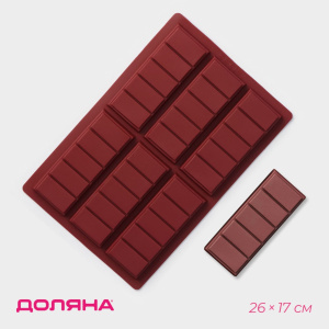 Силиконовый молд ПЛИТКА для дубайского шоколада ПОЛОСКИ (6 ячеек 11,3х4,4х1,3см)