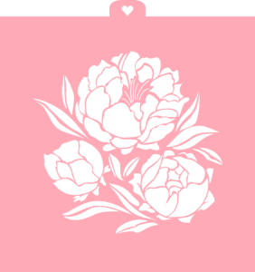 Трафарет "Пионы"