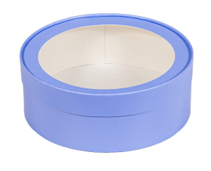 Коробка ШЛЯПНАЯ круглая D200мм, Н70мм ЛАВАНДОВАЯ