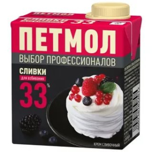 Сливки Пэтмол 33% 0,5л