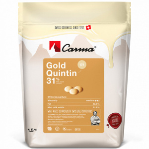 Белый шоколад CARMA с карамелью в монетах GOLD QUINTIN 31% какао 1,5кг