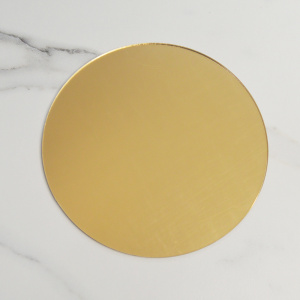 Топпер акриловый зеркальный КРУГ Зеркало 14см золото