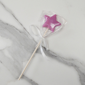 Леденец ЗВЕЗДА сиреневый 4,5см