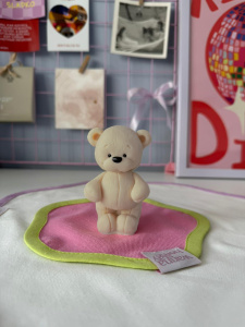 Фигурка из шоколадной глазури МЕДВЕЖОНОК БРАУНИ 4х5,5х8,5см БЕЖЕВЫЙ