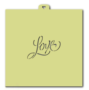 Трафарет Love витиеватая
