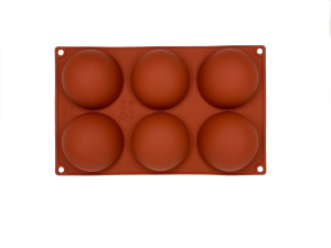 Форма силиконовая ПОЛУСФЕРА 7см (6 ячеек)