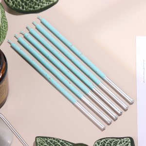 Свечи для торта "Исполнение желаний" голубые 6 штук Свечи для торта "Исполнение желаний" голубые 6 штук