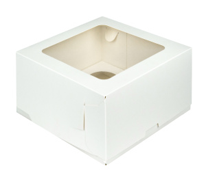 Коробка на 4 капкейка 160х160х100мм с КВАДРАТНЫМ окном Коробка на 4 капкейка 160х160х100мм с КВАДРАТНЫМ окном