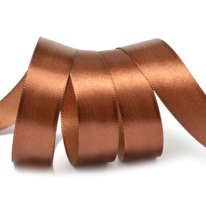 Лента атласная 2см коричневая (катушка 27,4м) 3135