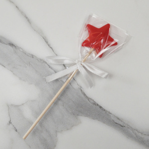 Леденец ЗВЕЗДА красный 4,5см