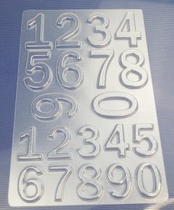 Пластиковая форма для шоколада "Цифры классические" 2 размера