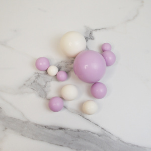 Шары шоколадные из глазури МИКС ФИОЛЕТОВЫЕ-БЕЛЫЕ