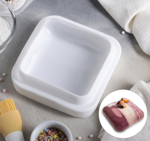 Форма силиконовая для мусса "Квадро" 16,5х5,5см (Доляна)