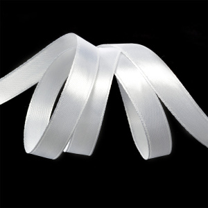 Лента атласная 12мм белая (катушка 22,5м) 3001