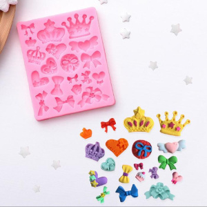 Силиконовый молд "Банты и короны"