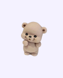 Фигурка из шоколадной глазури МЕДВЕЖОНОК КРАНЧ 4х4,5х6,5см БЕЖЕВЫЙ